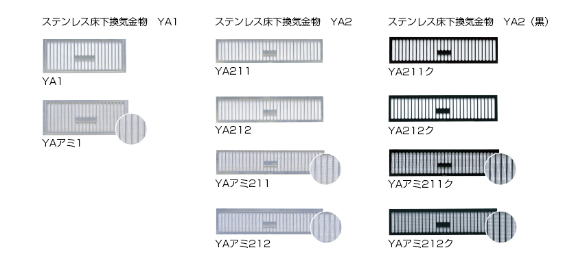 カナイ 建材 金物 ステンレス床下換気金物 YA212 H120×W490 通販