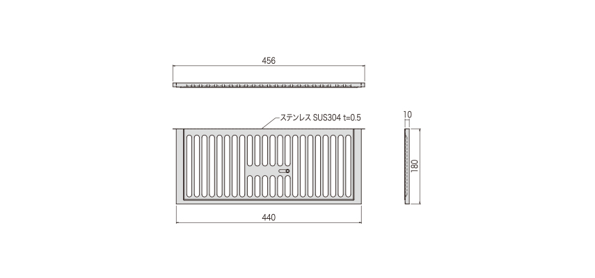  ラッキーハントカナイ 建材 金物 ステンレス床下換気金物 YA212 H120×W490