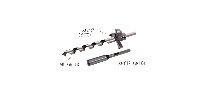 スパイクザボルト用座掘錐φ18×φ70