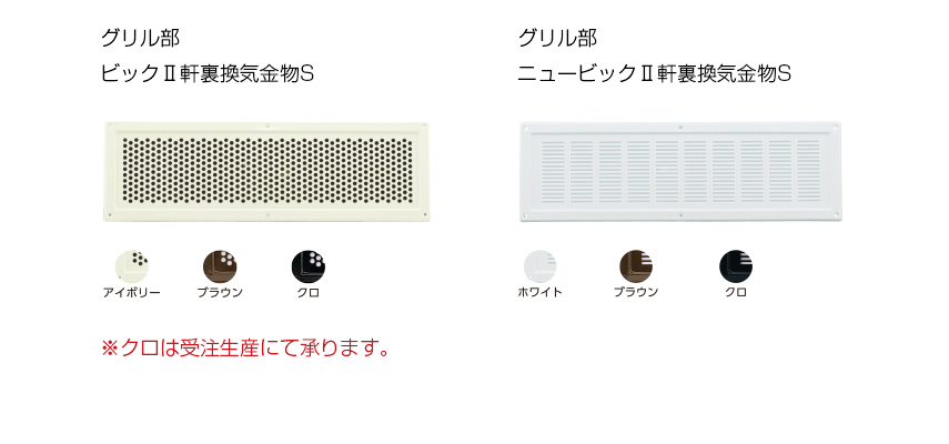 ビッグⅡ軒裏換気金物S・ニュービッグⅡ軒裏換気金物S