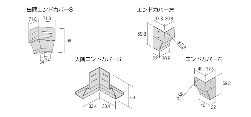 カナイ 建材 金物 スレンダー軒裏換気金物SL-90アアイボリー - 2