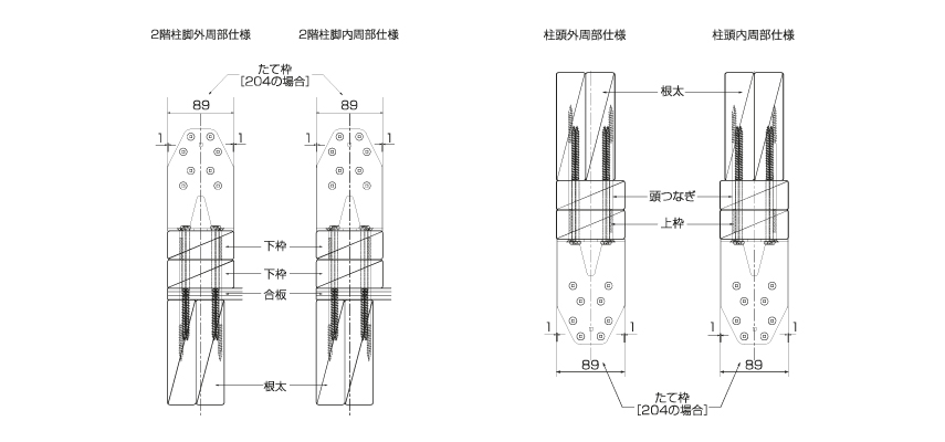 カナイ 建材 金物 S-メインプレート3#四角ビス止め - 1